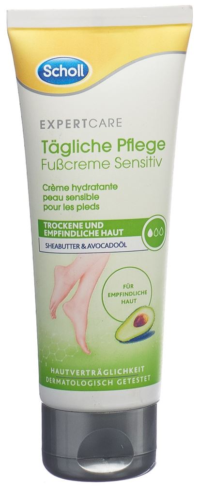 SCHOLL ExpertCare Tägliche Pflege Fusscreme Sensitiv Creme Sensitiv Tb 75 ml