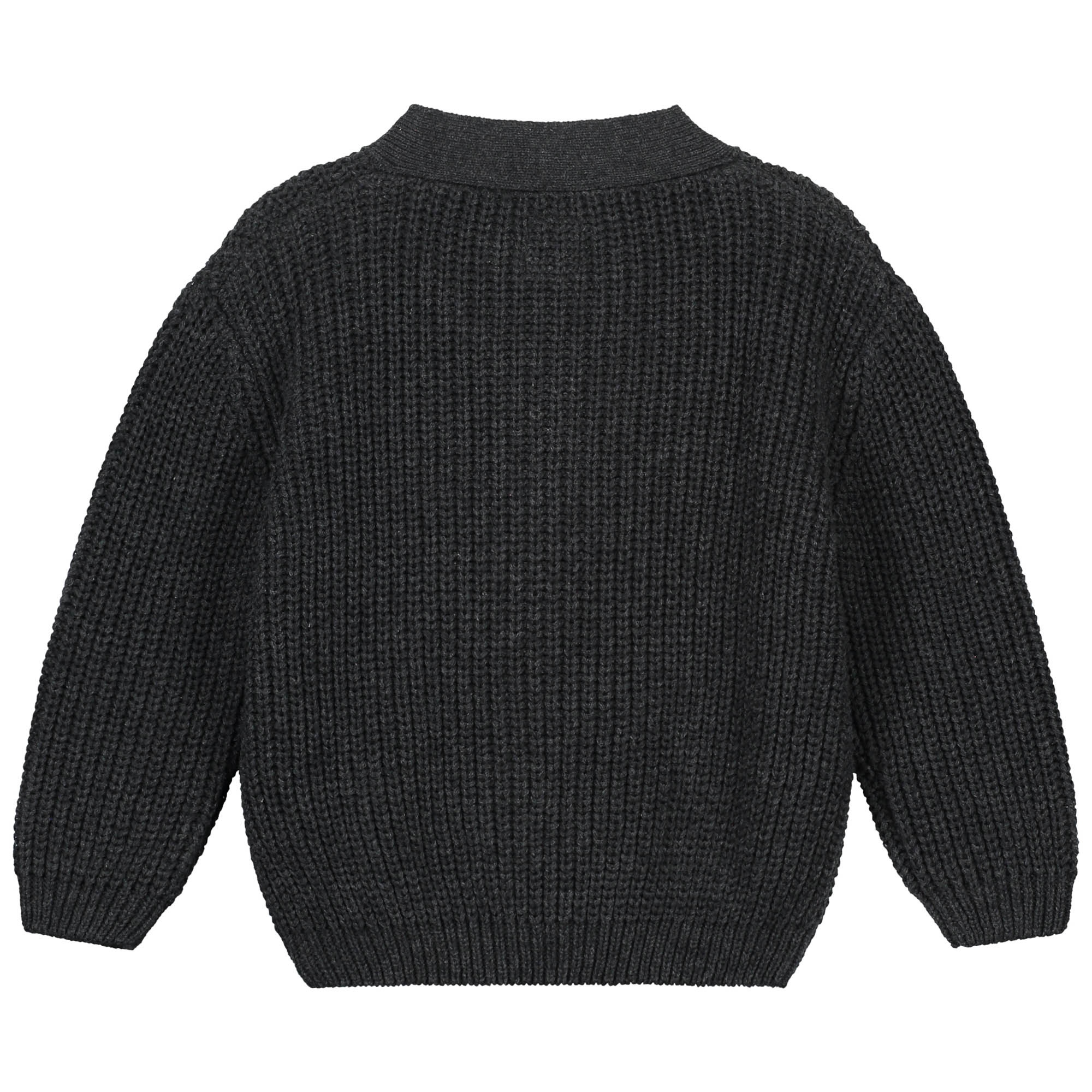 Sweet petit peuter vest Sammy lange mouwen effen zwart