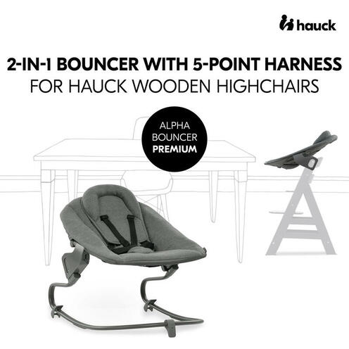 Transat Alpha Bouncer premium - Gris foncé - HAUCK