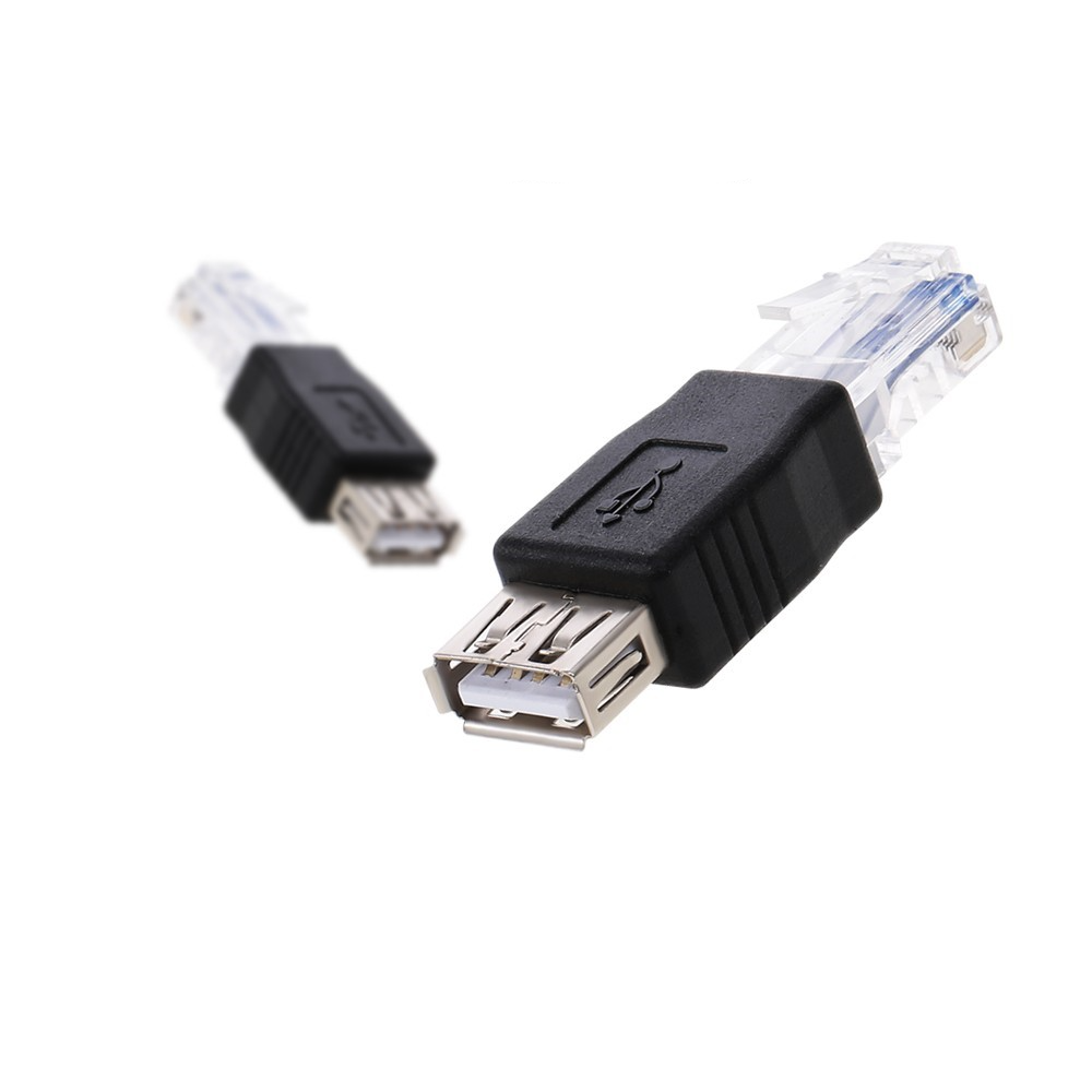 USB A auf Ethernet LAN RJ45 Adapter - Schwarz