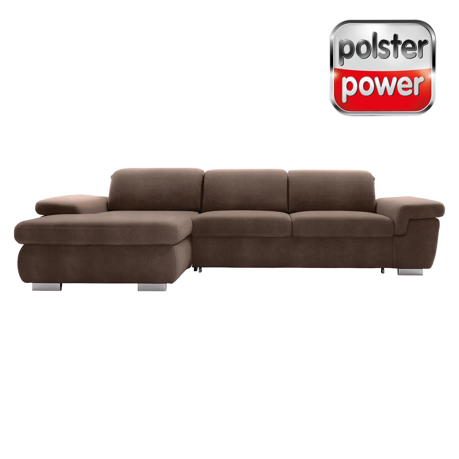 polsterpower Boxspringsofa - Saddle nougat - Basismodell - Recamiere rechts