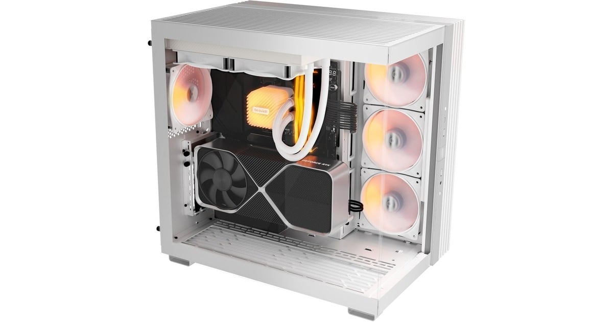 be quiet!Light Base 600 DX midi tower behuizing  (Wit | 2x USB-A | 1x USB-C | RGB | Tempered Glass)