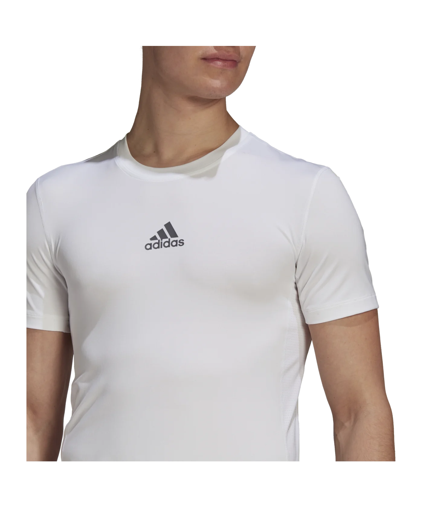 adidas Techfit Shirt kurzarm Weiss