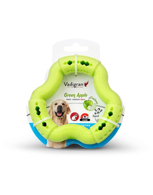 Vadigran Tpr Ring Green Apple Groen - Hondenspeelgoed