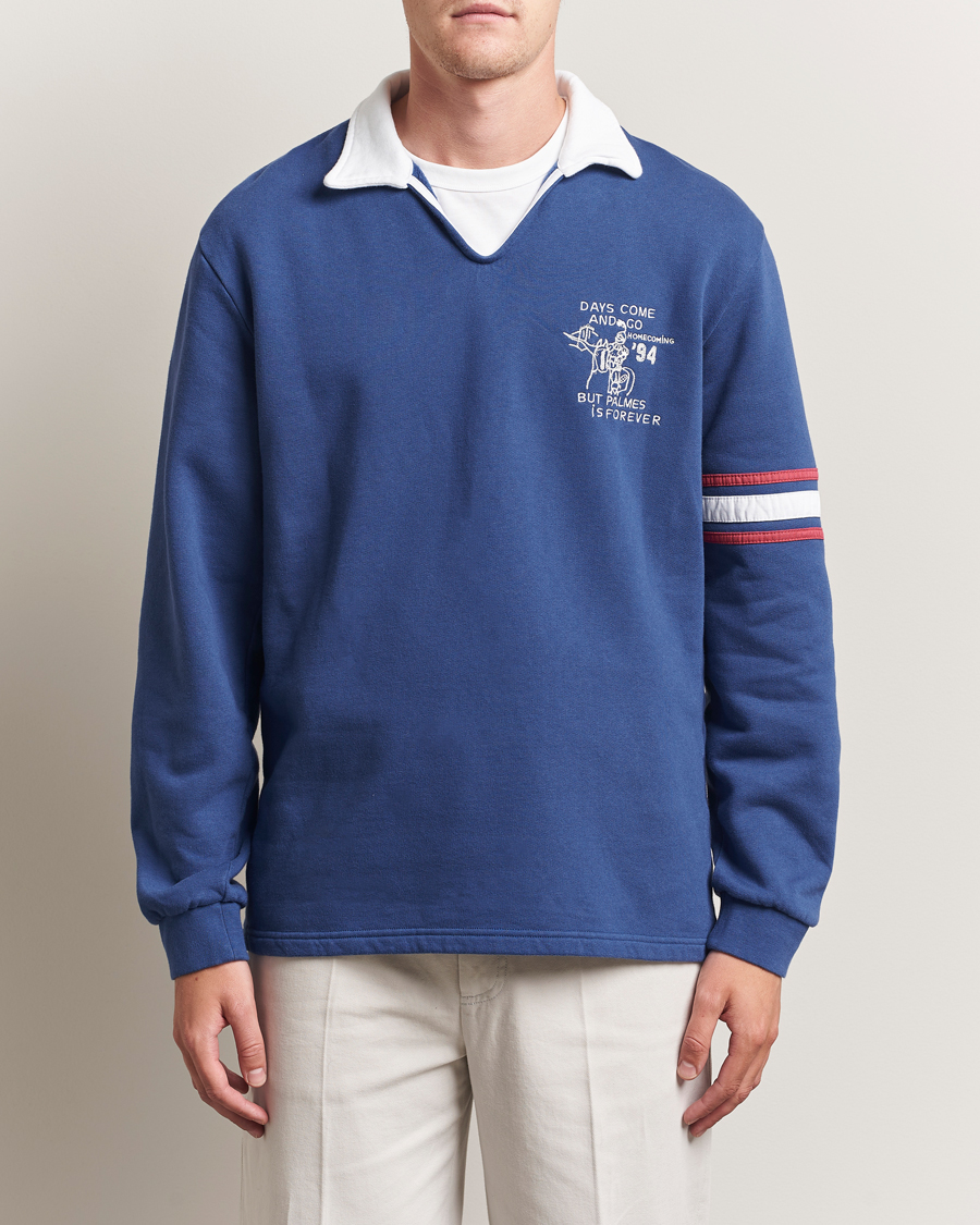 Palmes Forever Open Rugby Shirt Dark Blue