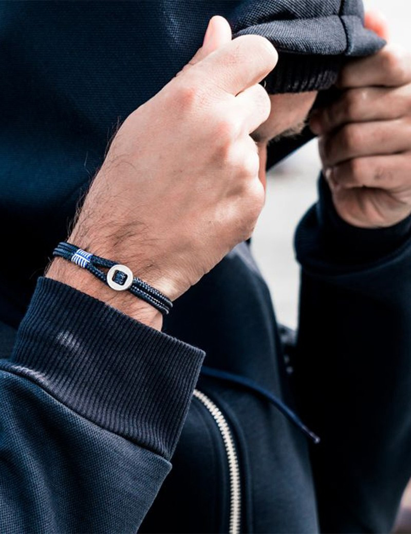 PIG & HEN BRACELET DON DINO NAVY/SILVER