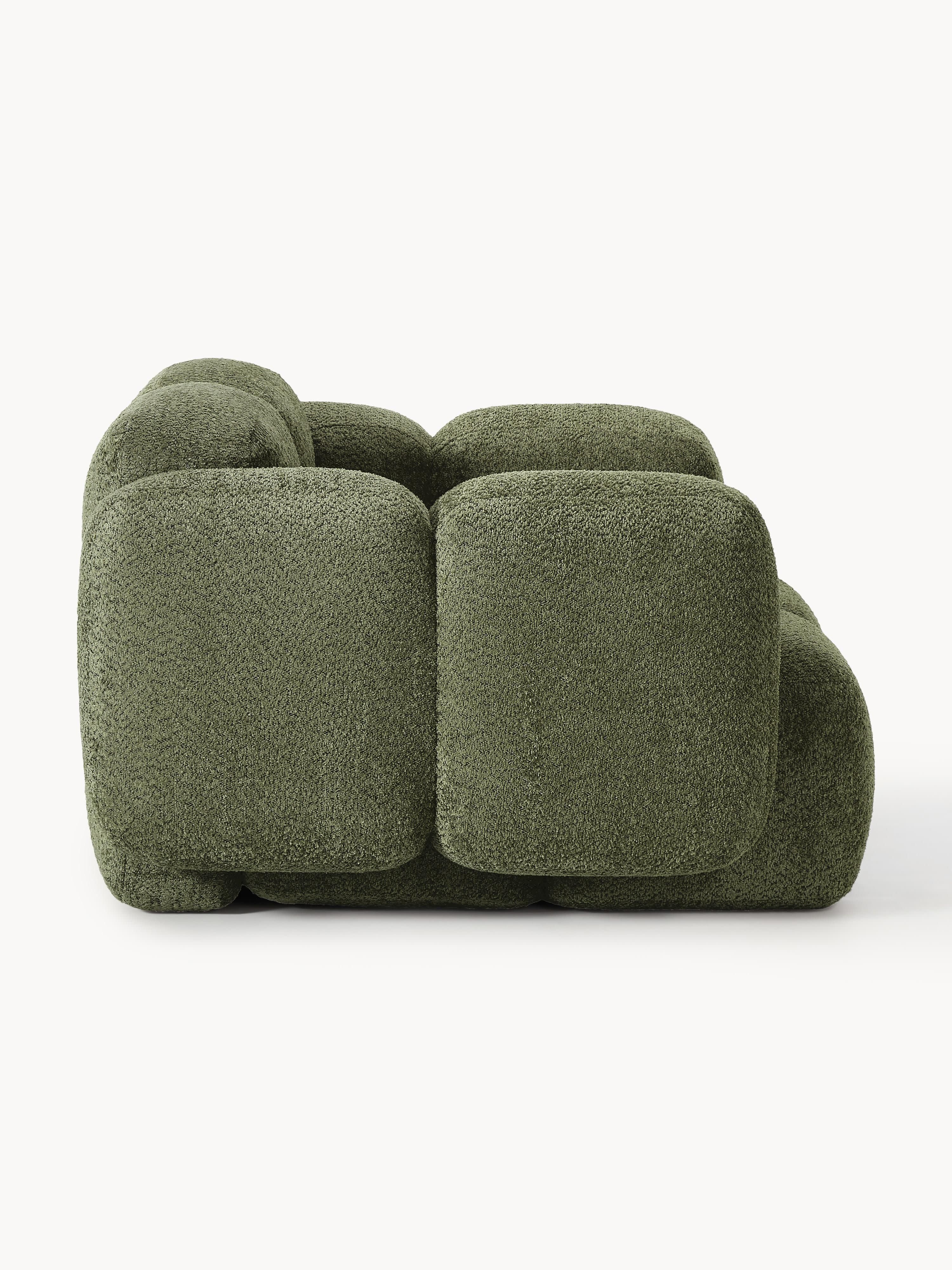 Loungefauteuil Tayla van teddy bouclé