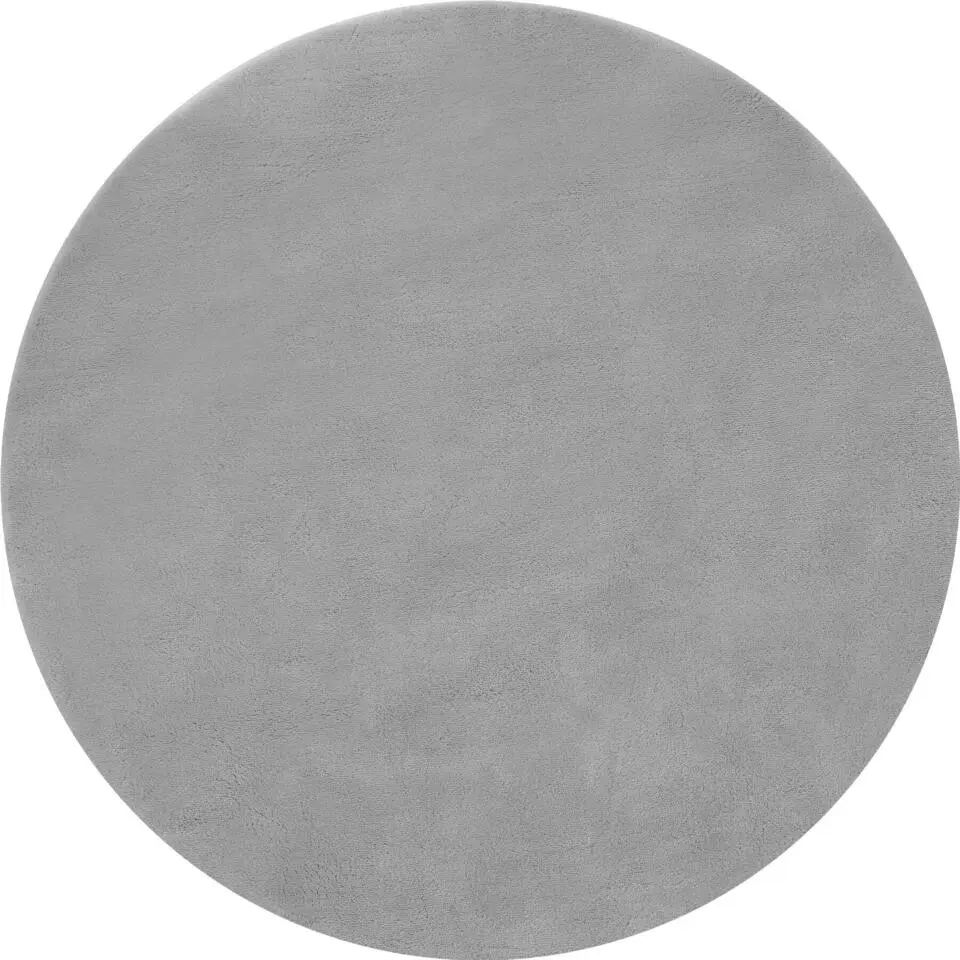 tectake® Kortpolig vloerkleed Soft Zone Ø 120 cm - Grijs