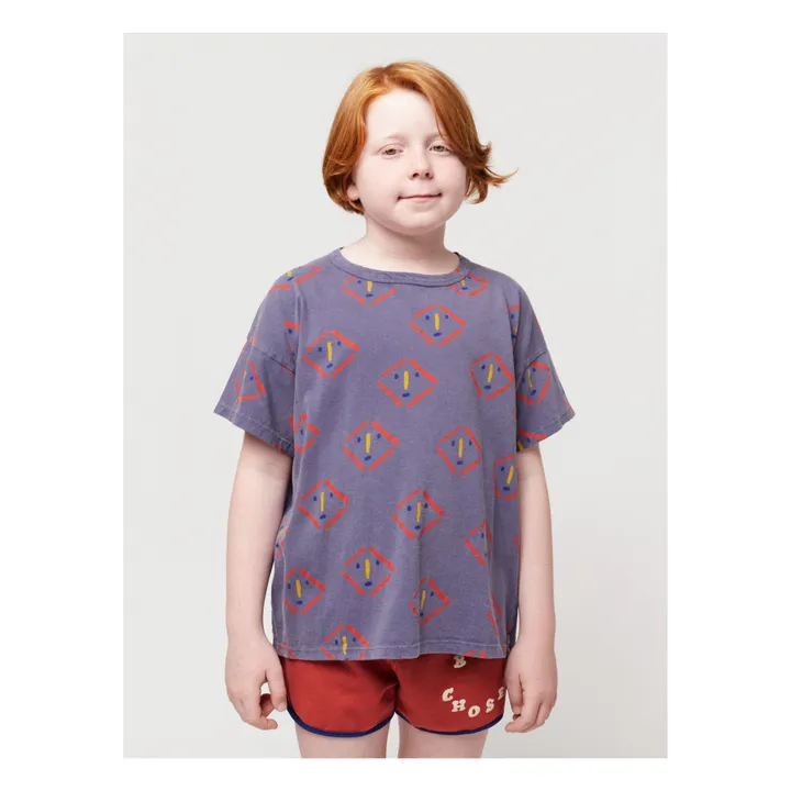 Bobo Choses T-Shirt Coton Bio Visages | Gris anthracite
