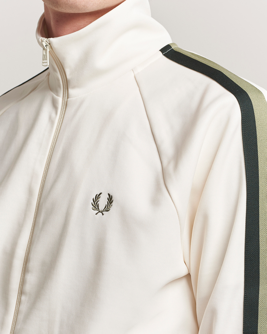 Fred Perry Two Colored Taped Track Jacket Light Ecru