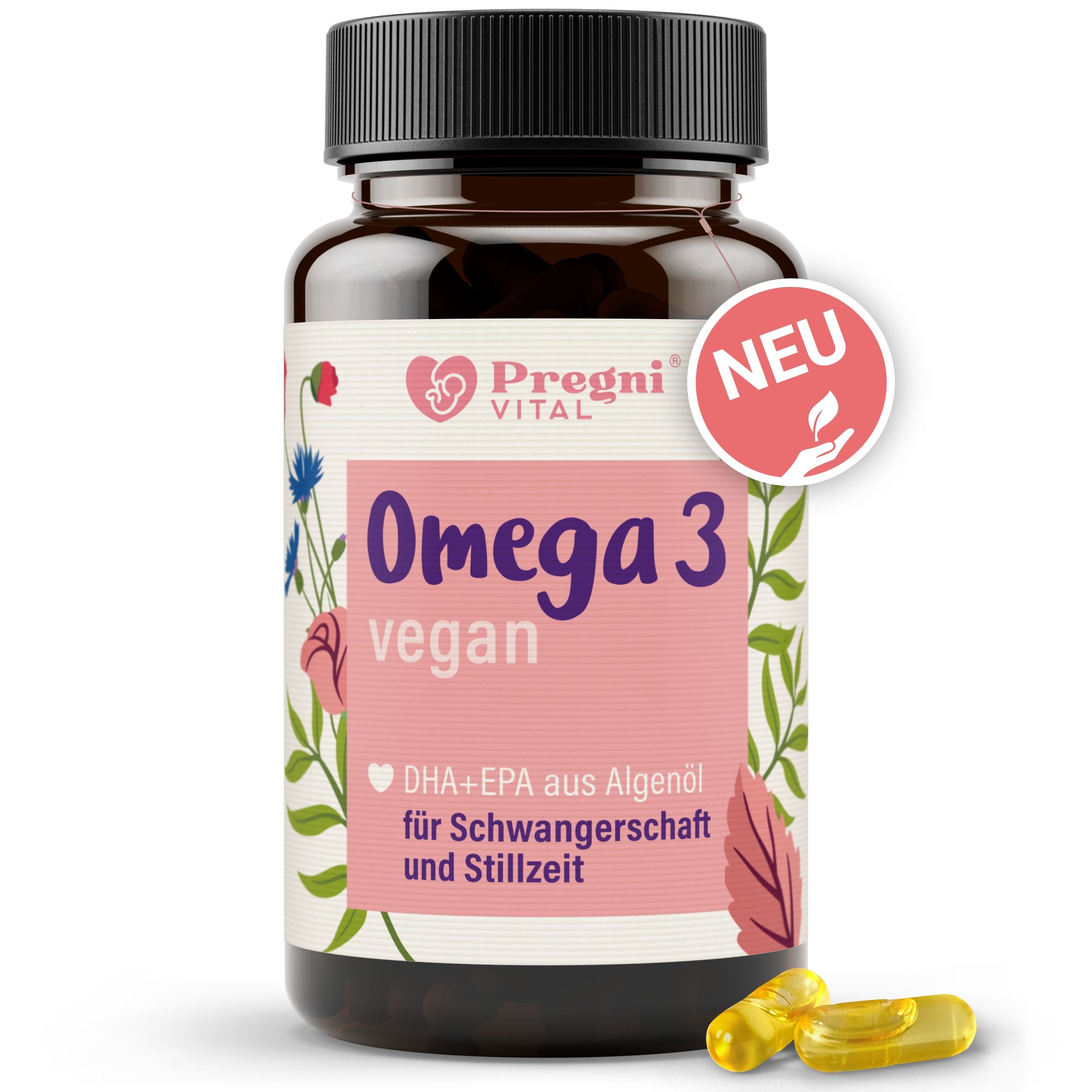 Omega 3 vegan aus Algenöl - von PregniVital®