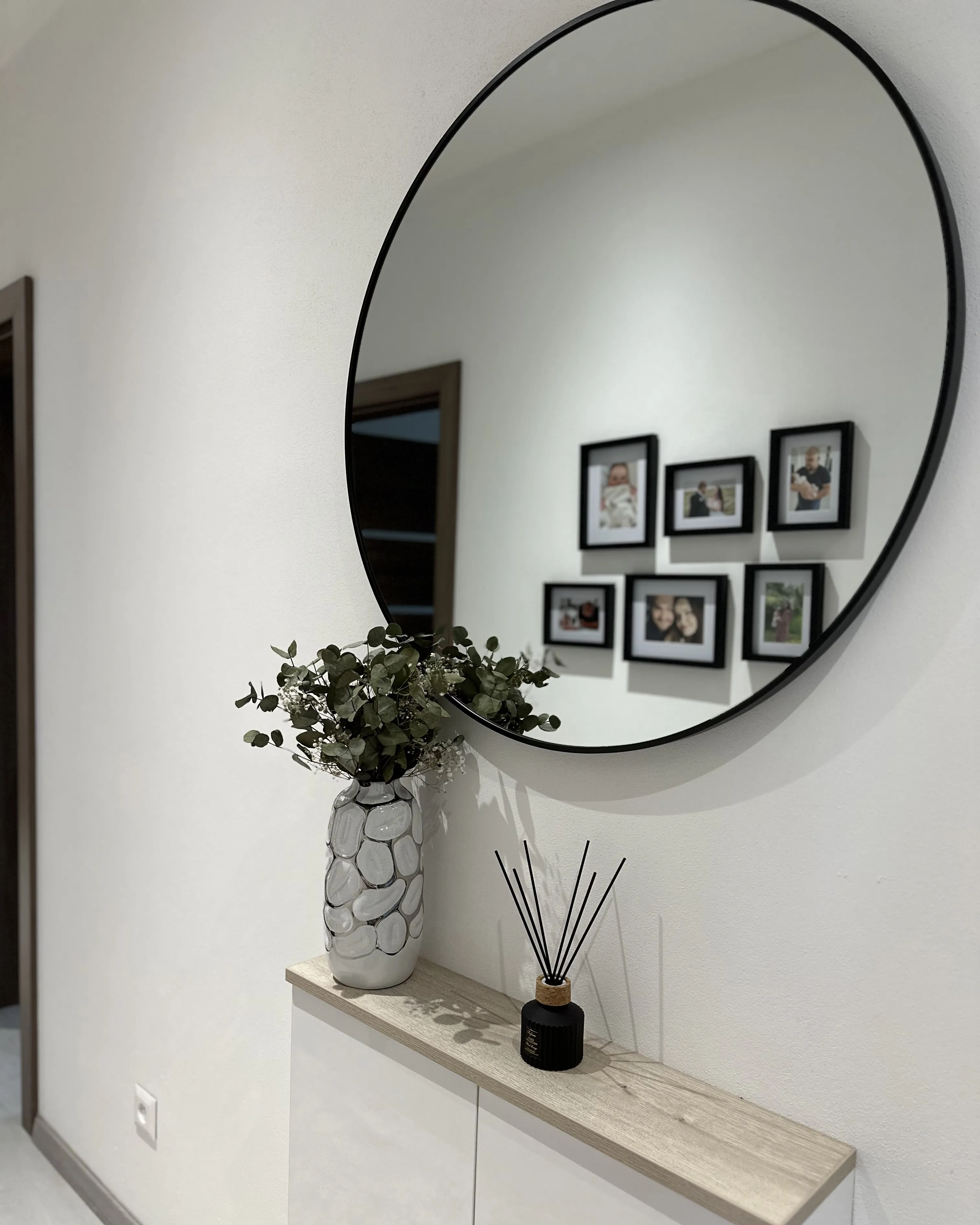 Wandspiegel ANNEMASSE 80 cm 80 cm Metaal Zwart