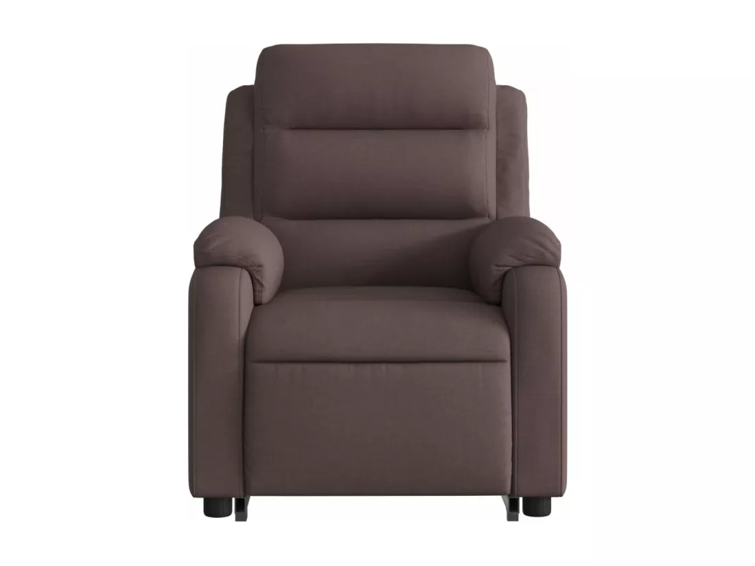 Fauteuil inclinable électrique marron foncé tissu