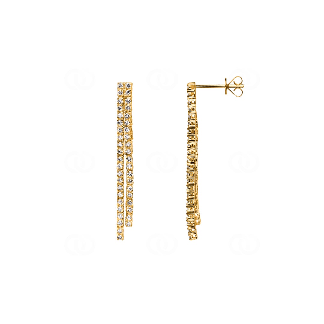 0.70 Karat Diamantohrhänger 750/18 K Gelbgold