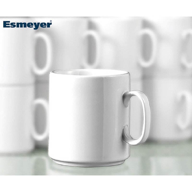 Tasse à café 'Diane' en porcelaine blanche - Lot de 6