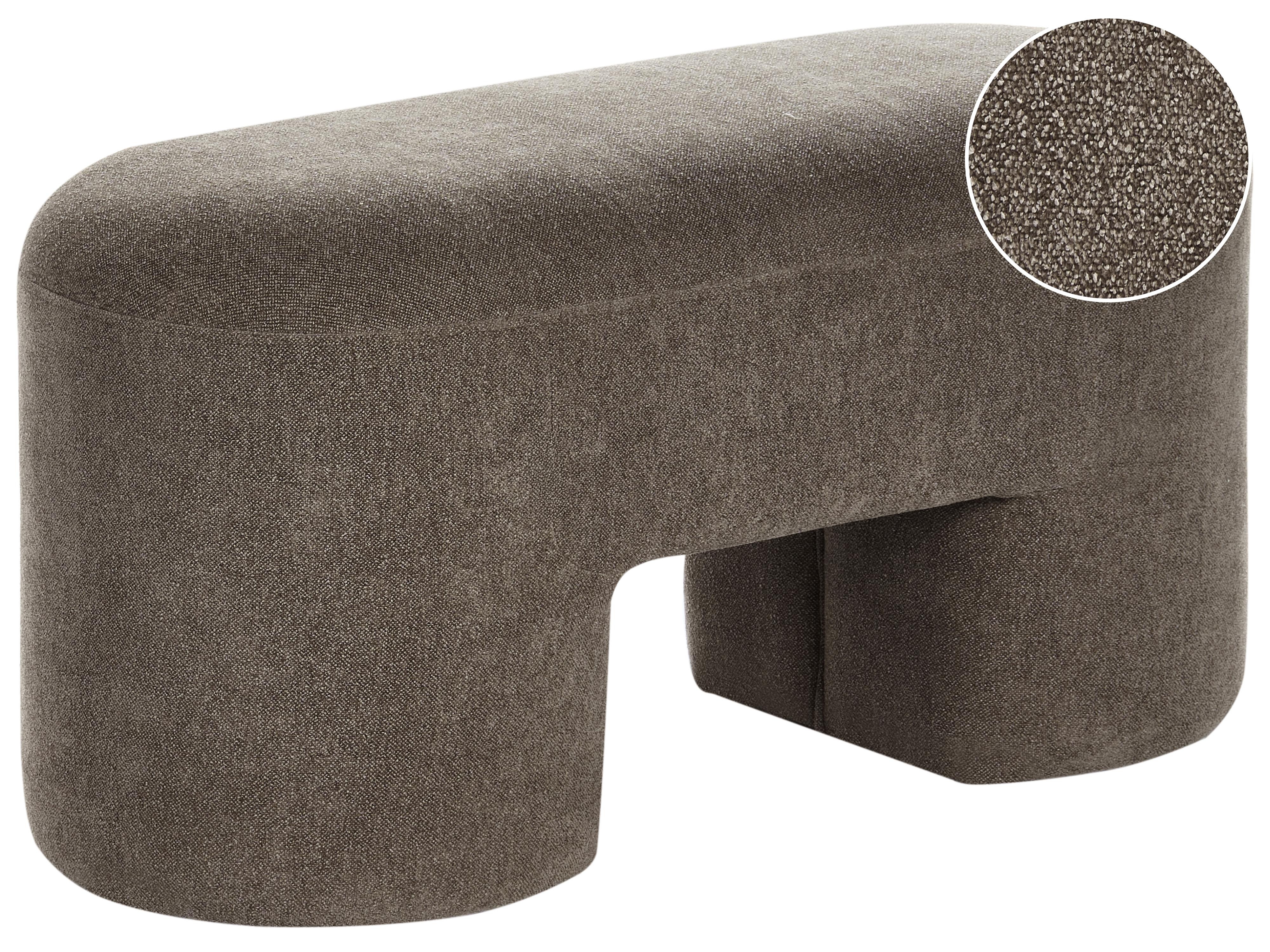 Bankje DECORAH Bouclé Bruin