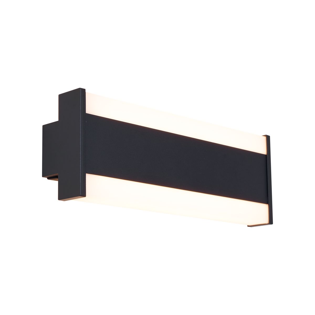 Moderne wandlamp zwart 30cm incl. LED CCT IP54 - Vanya