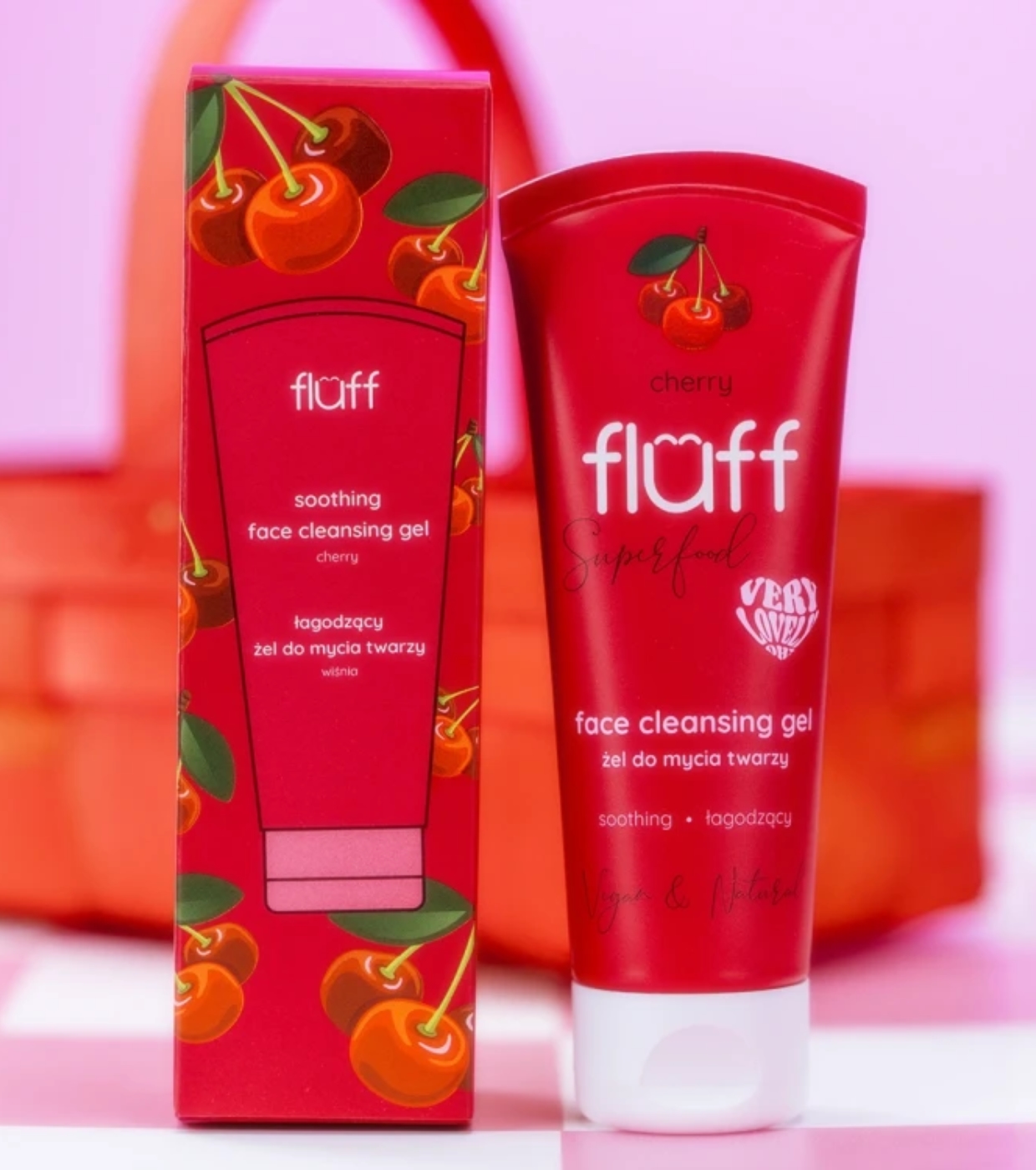 Fluff - Gel de Limpeza Facial Calmante - Cereja