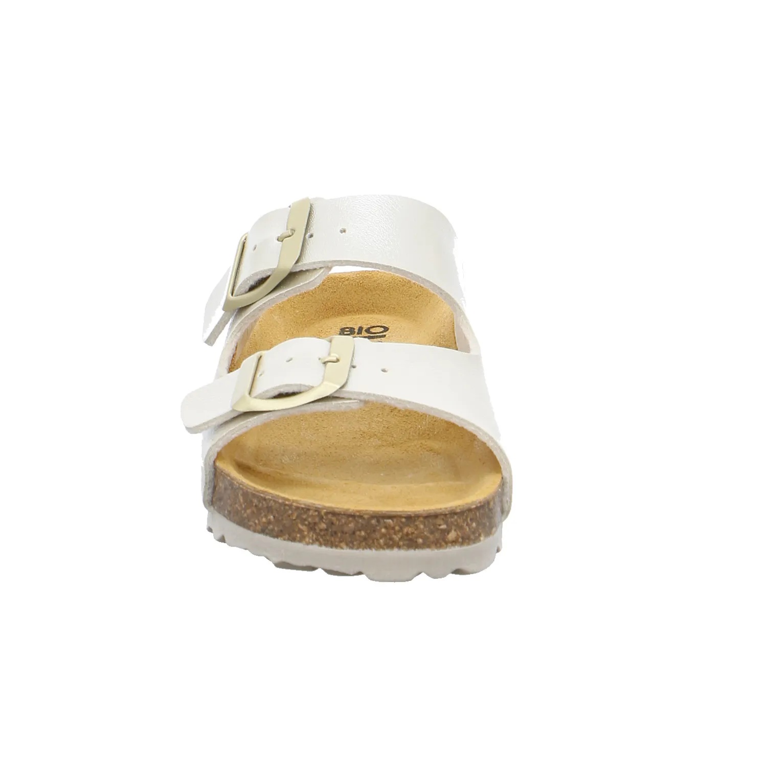 BIOLife Kinder-Pantolette Offwhite Lederimitat  Mädchen