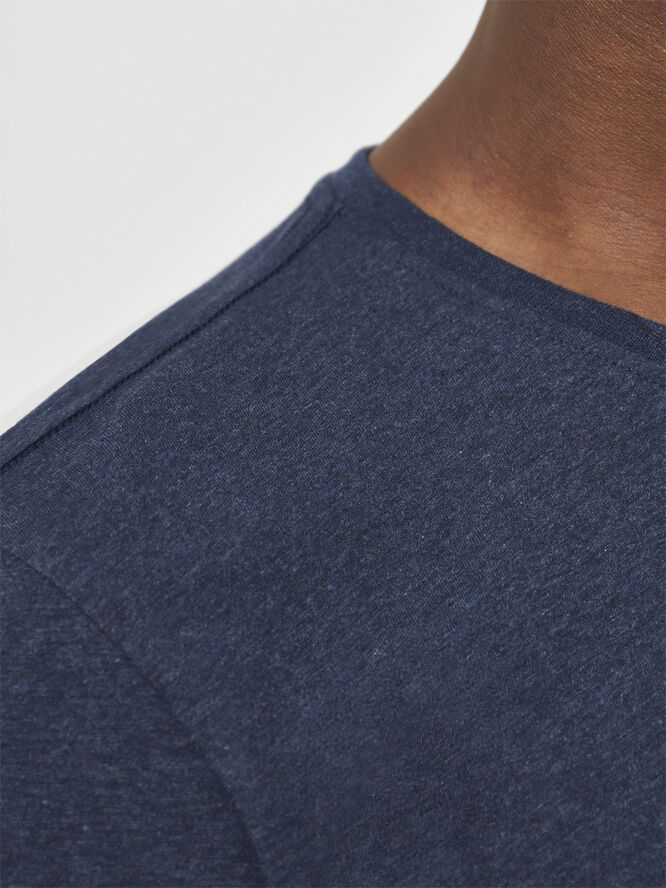 Knowledge Cotton Apparel AGNAR basic t-shirt - Regenerative Organic Certified™ - GOTS/Vegan Insigna blue melange