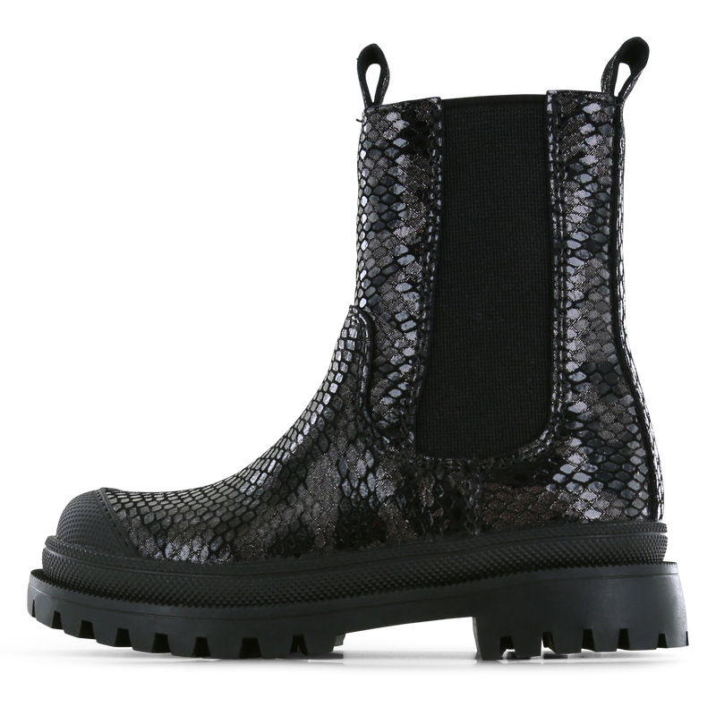 Shoesme Metallic-schwarzer Chelsea Boot