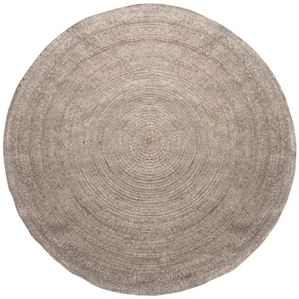 WOOOD Utopia Vloerkleed - Wol/Katoen - Naturel - 1x200x200