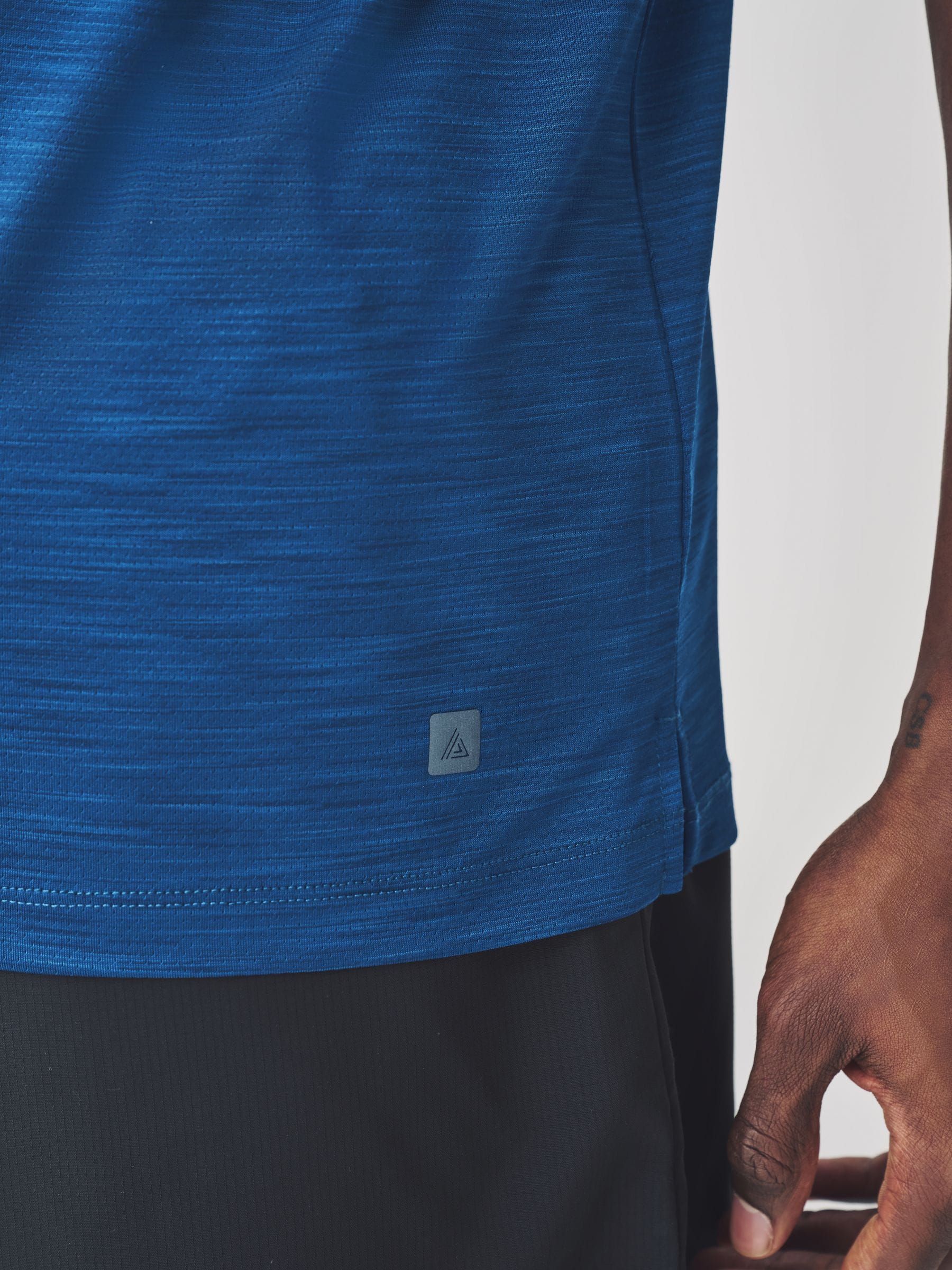 Helderblauw - T-shirt met korte mouwen - Active Gym Trainingstop
