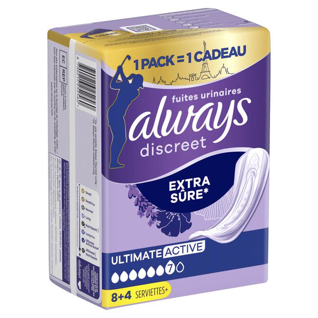 Always Discreet Incontinentieverband Ultimate Day 12 stuks