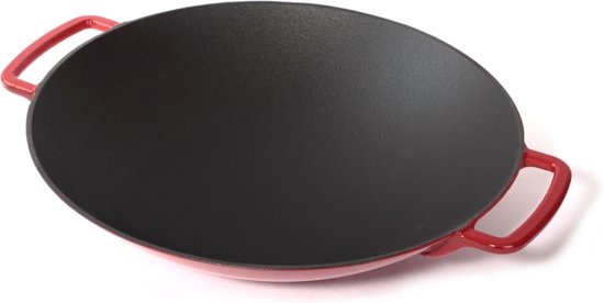 Gietijzeren wok rood, 35cm - SÃ¼rel