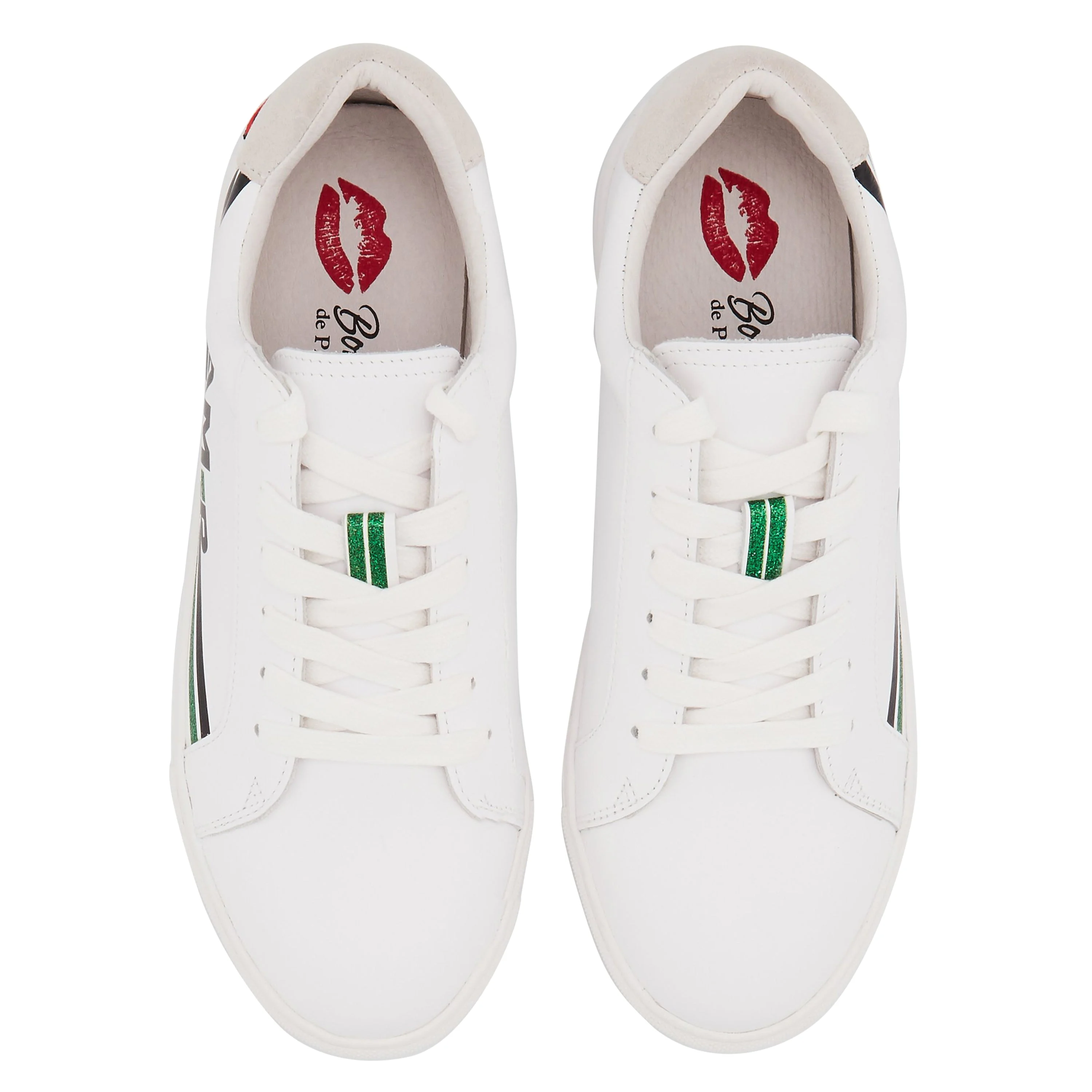 SIMONE RETRO AMOUR - Sneakers en cuir | Blanc