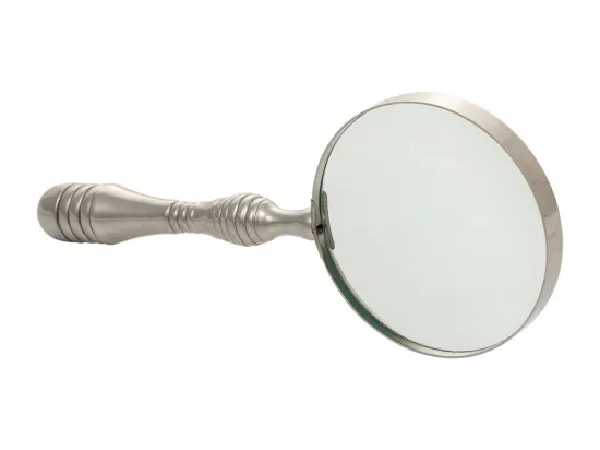 Loupe en aluminium argenté 10x24x1h