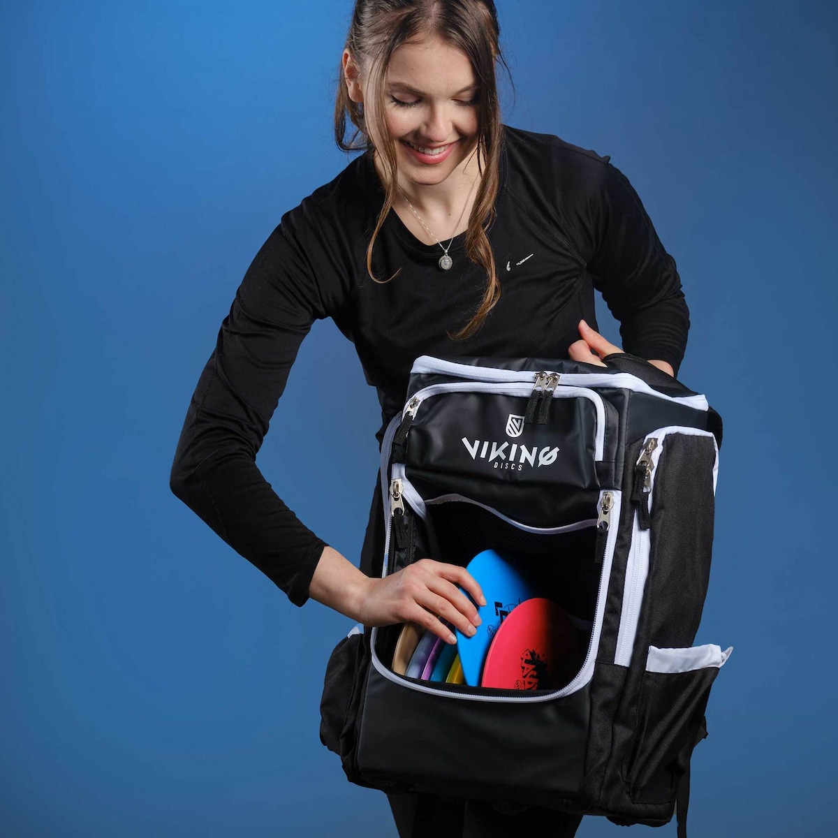 Viking Discs Tour Bag frisbeegolf sekk - Svart hvit