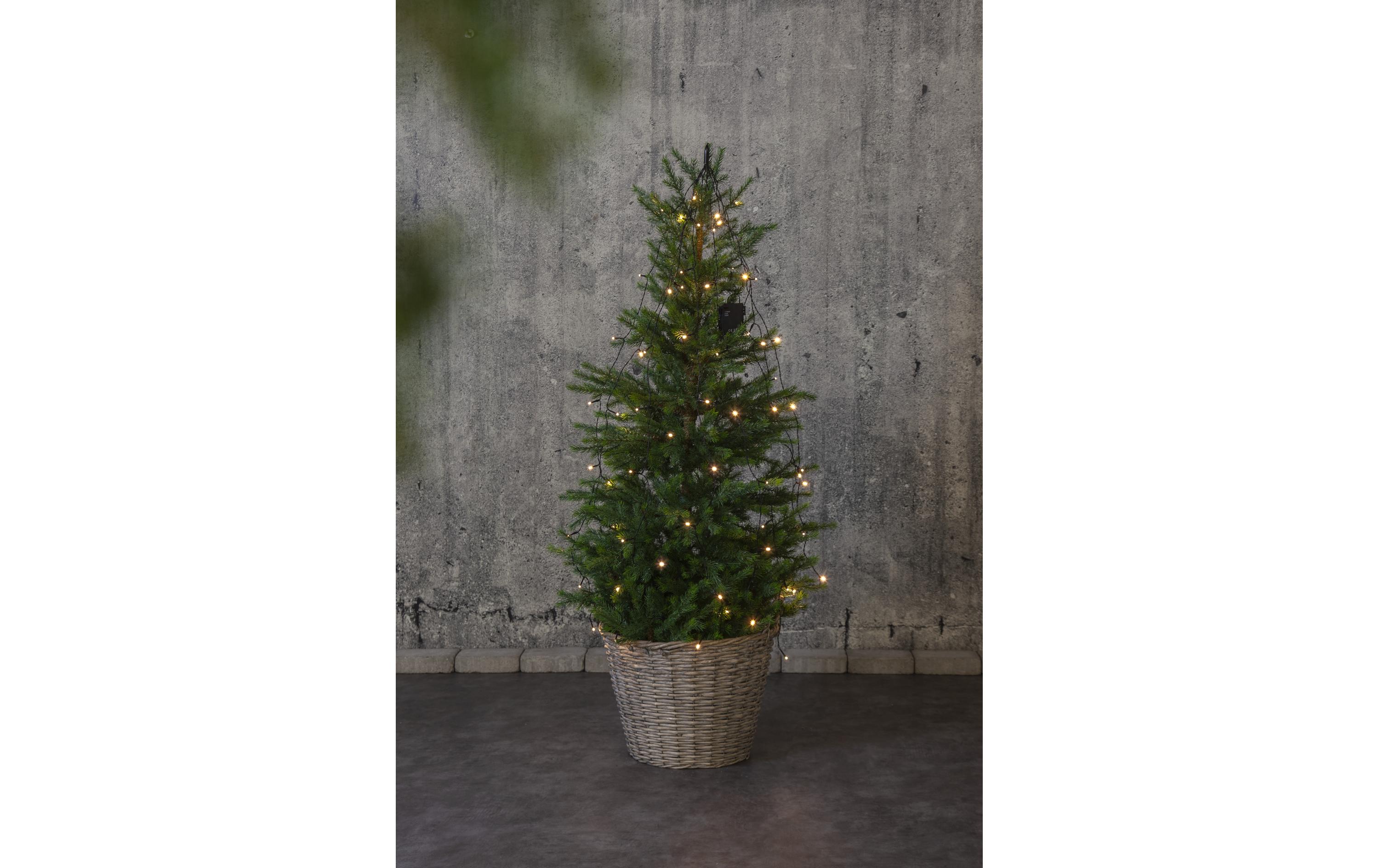 LED-Lichterkette Akku mit 8 Strängen 64 LED, 270 cm, outdoorLichterkette mit Batterien