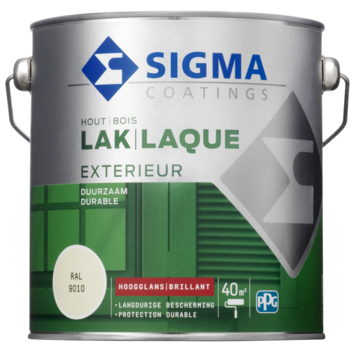 Sigma Exterieur buitenlak hoogglans RAL 9010 2,5 liter