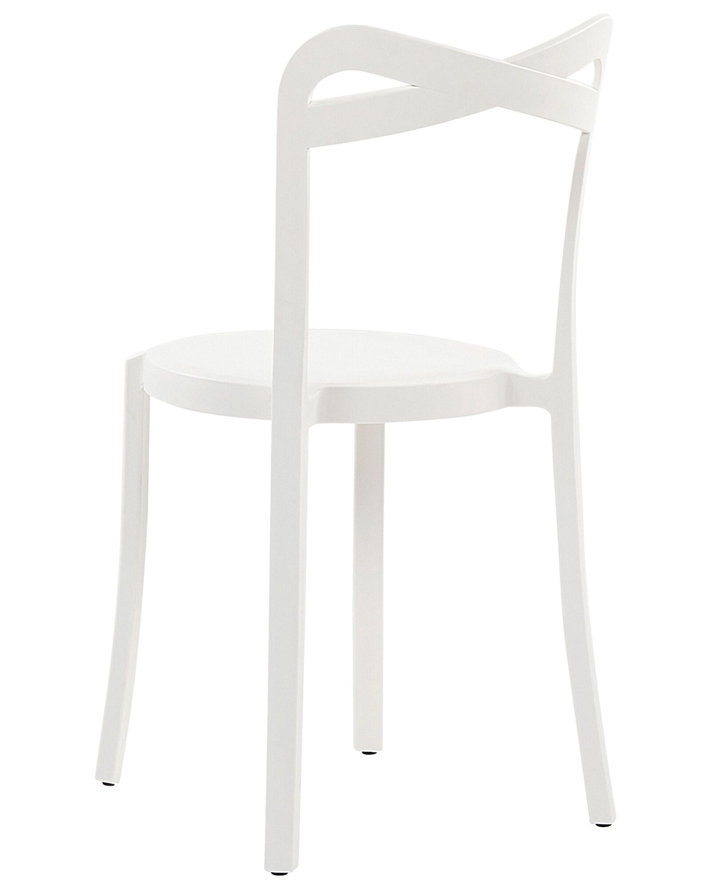 Set van 4 tuinstoelen CAMOGLI Wit