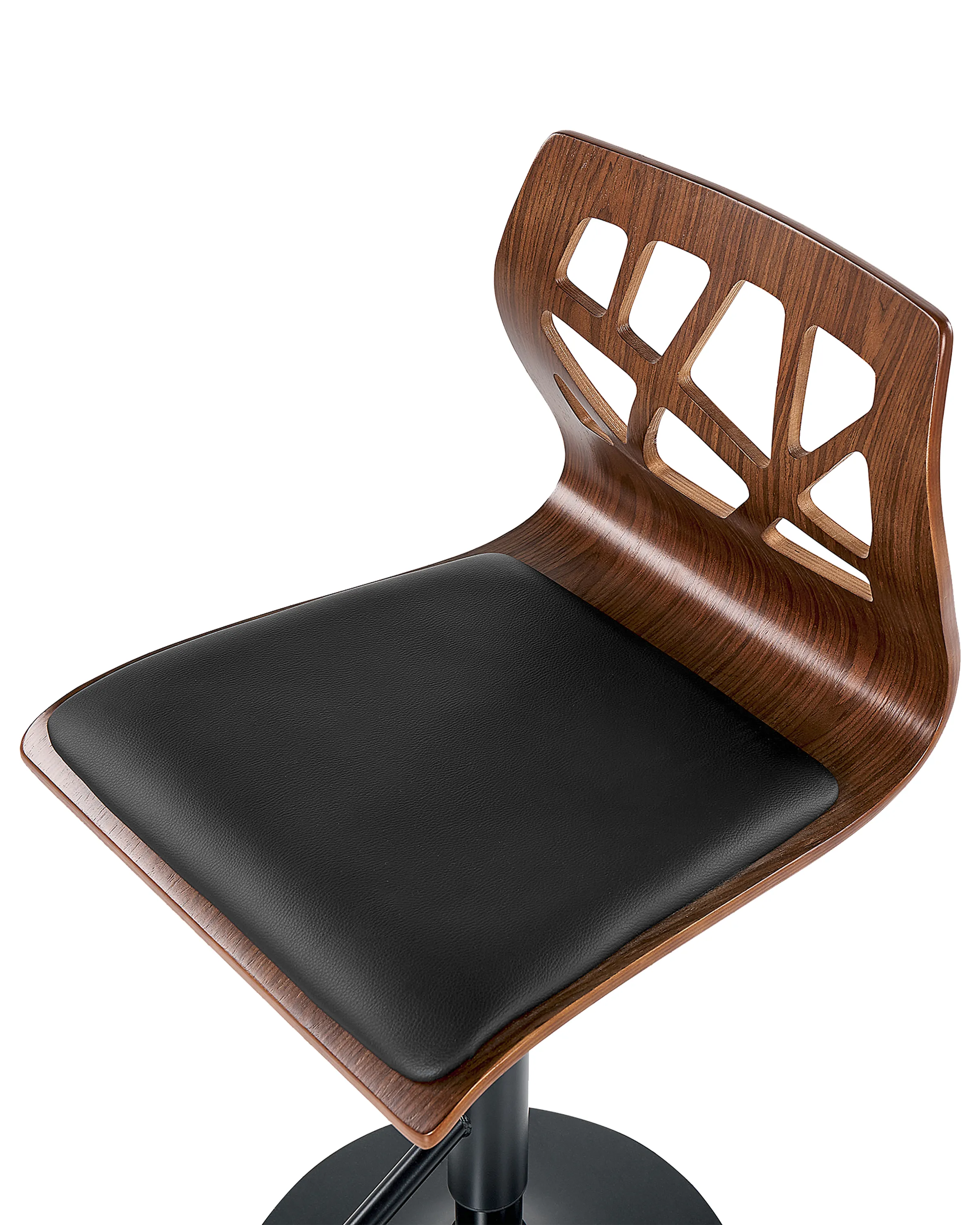 Set van 2 barstoelen PETERSBURG Kunstleer draaibaar Zwart