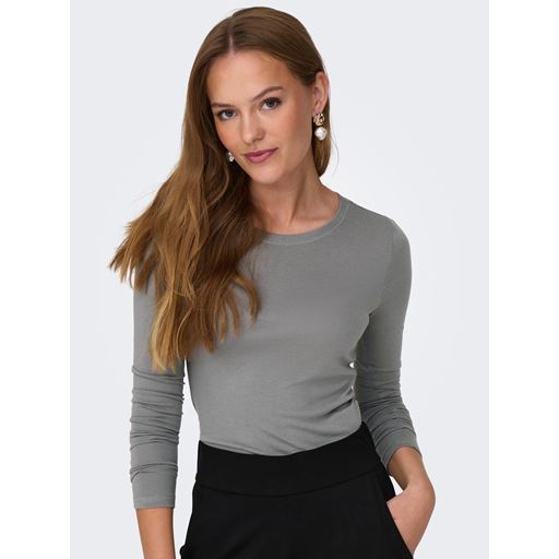 JDY Suma Langærmet T-shirt, Steel Gray, XS