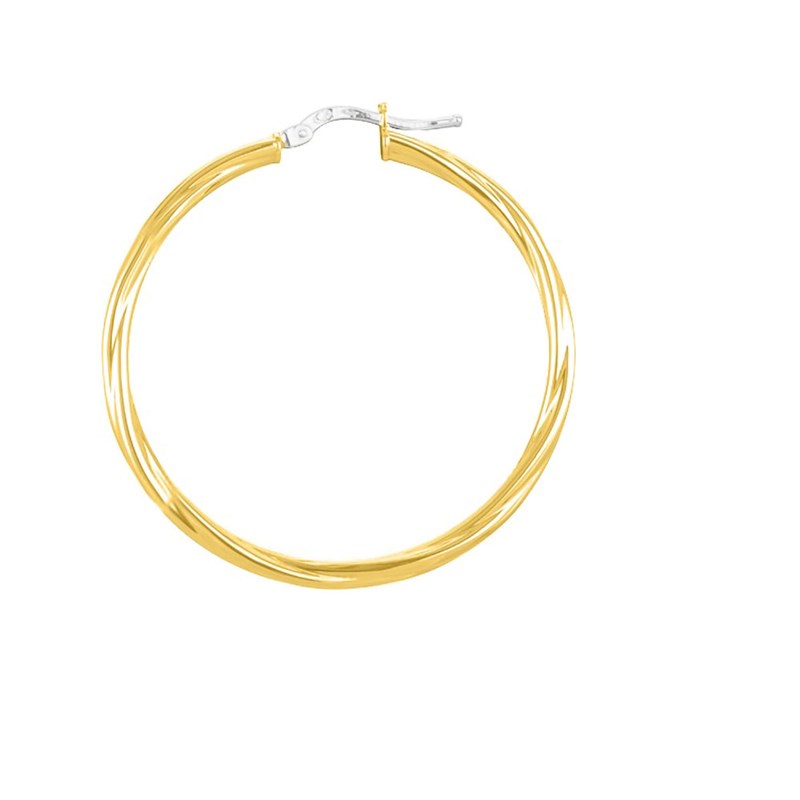 Créoles torsadées Femme - Or 18 Carats - Diamètre 35mm