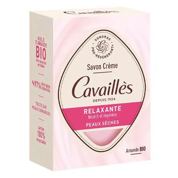 Sabonete sólido Cavaillès, creme relaxante, 100g