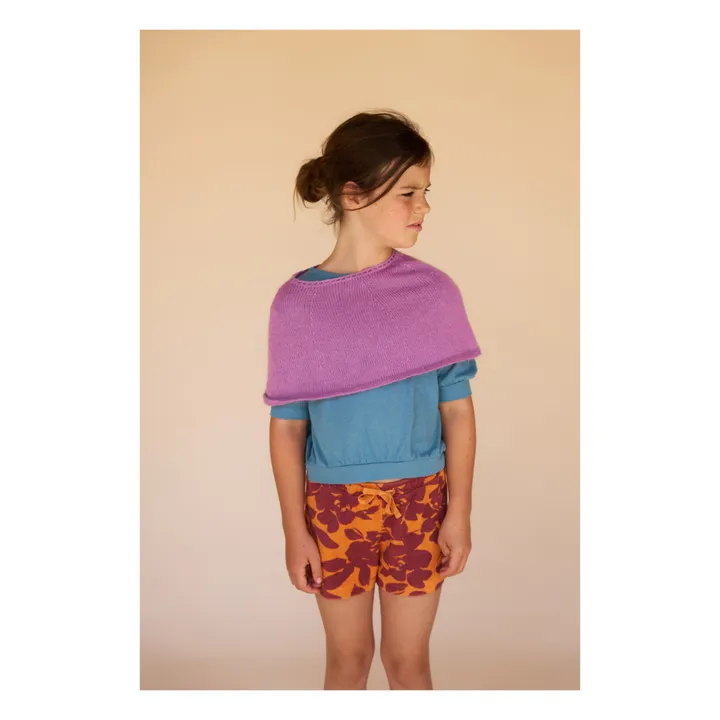 Longlivethequeen Short Fleurs Eponge | Orange