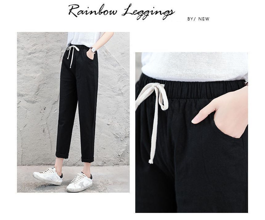 Meatacci - High Rise Plain Tapered Pants