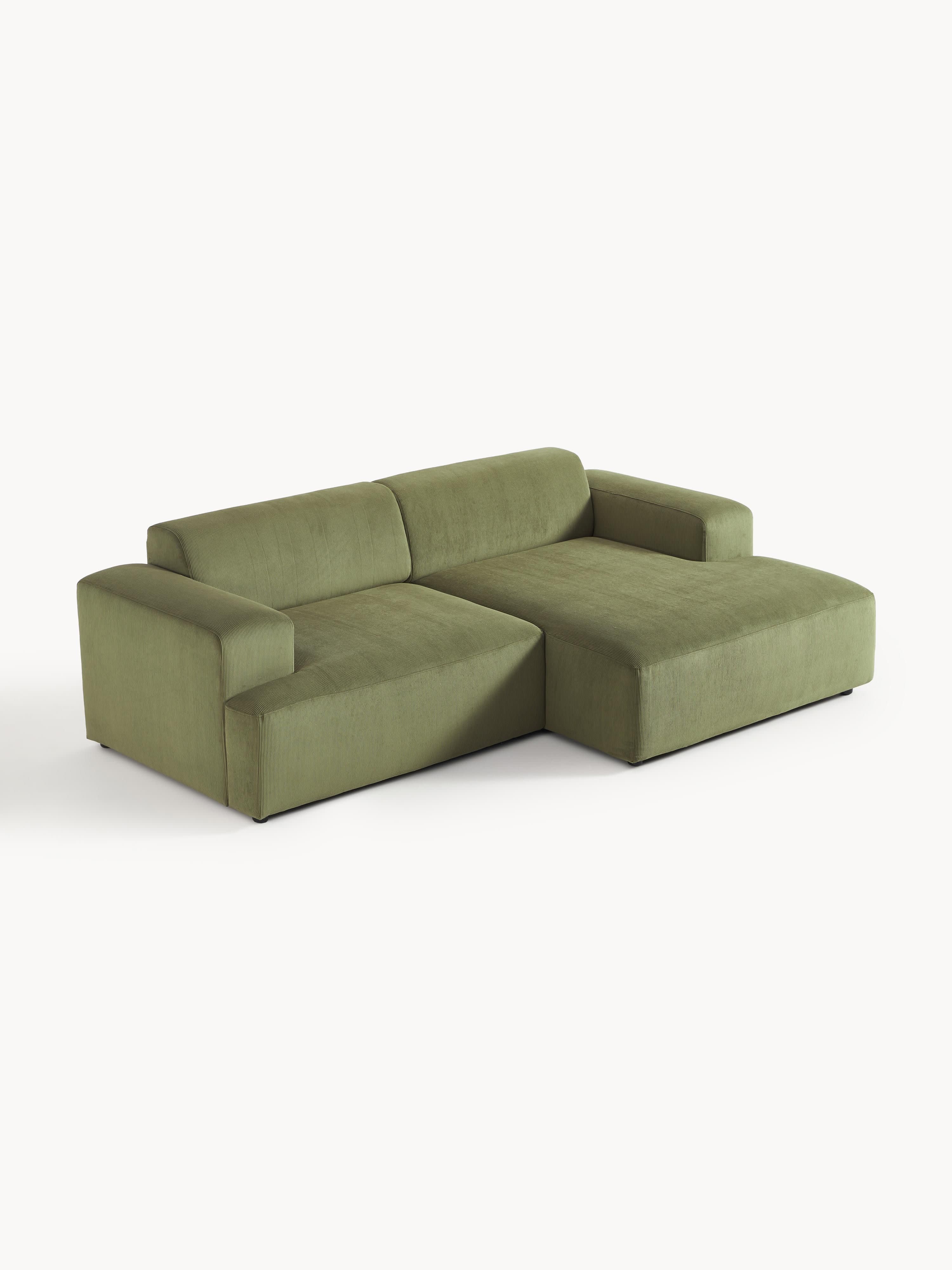Corduroy hoekbank Melva (3-zits)