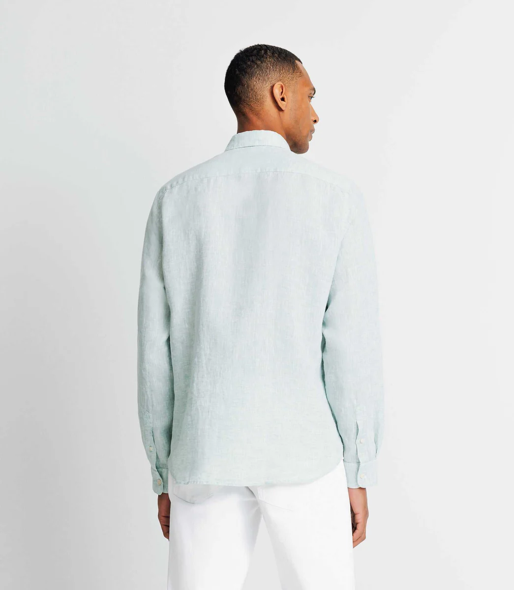 Chemise casual en lin vert clair