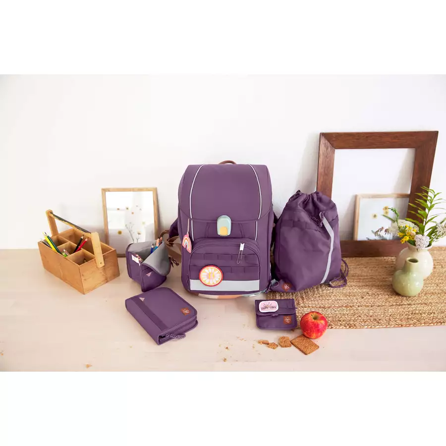 LÄSSIG Schulranzen-Set 7-tlg. Boxy Unique purple