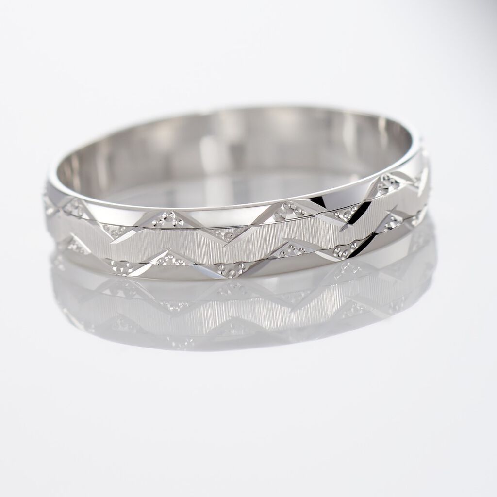 Alliance Clotilde Ruban Plat Or Blanc