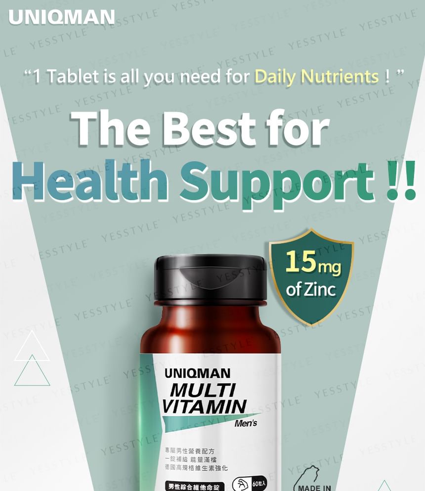 BHK's - Uniqman Multivitamine Tablet voor Mannen