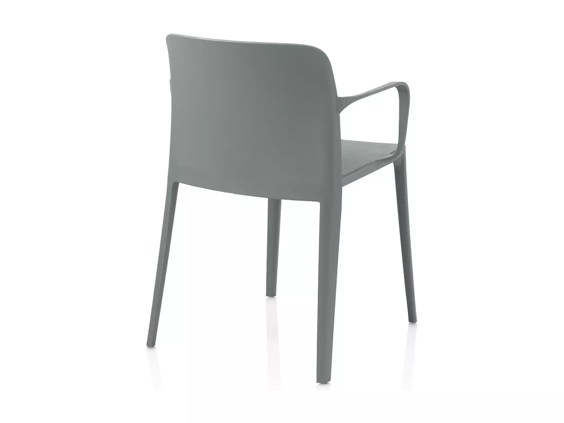 Set de 4 Chaises d'intérieur/extérieur TIMMY grise