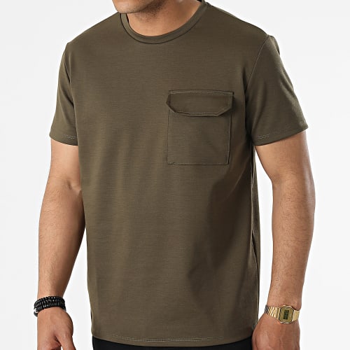 Tee Shirt Poche Oversize Large UY833 Vert Kaki