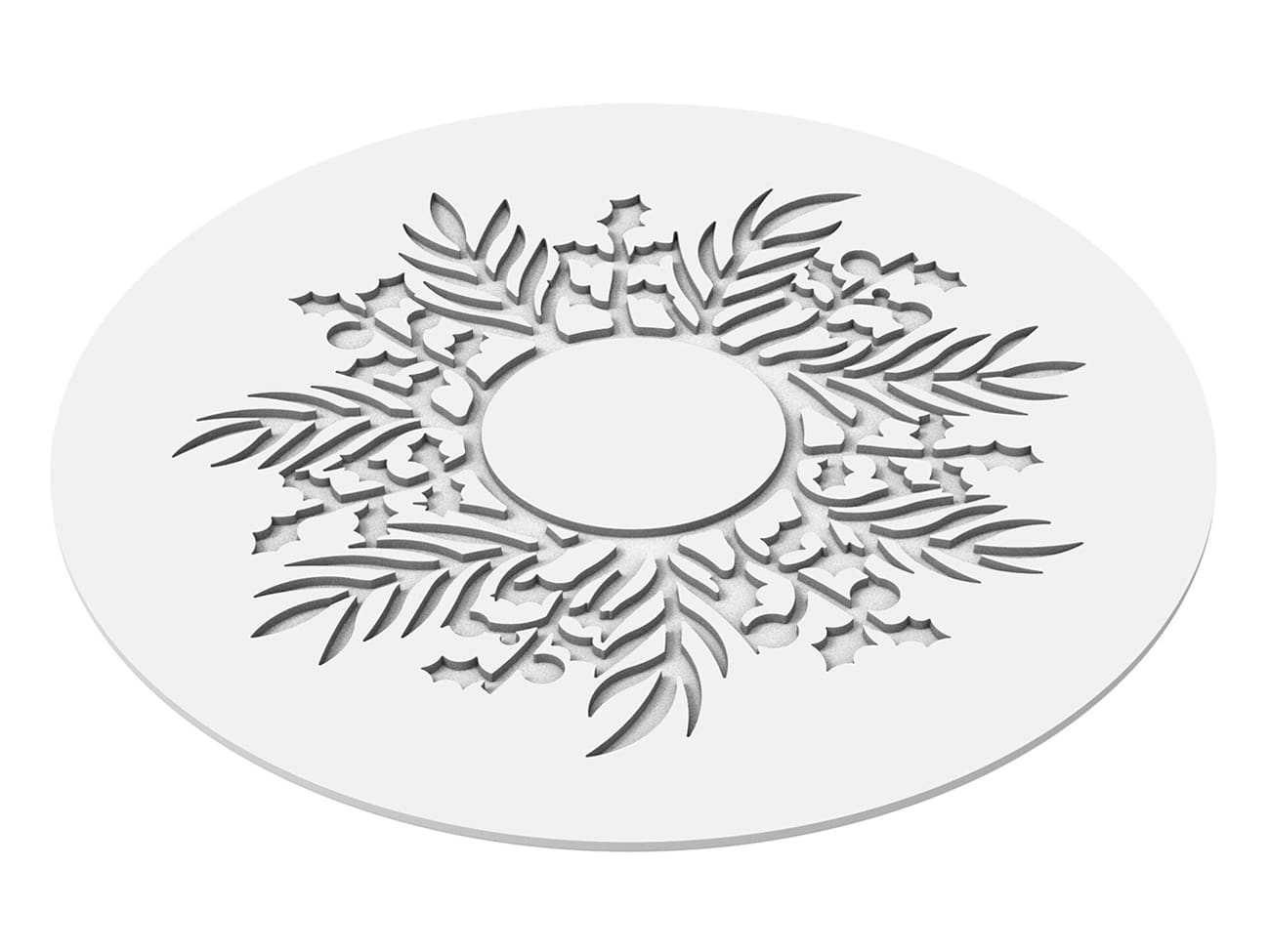 Tapis décor silicone - guirlande - Ø 14,5 cm x ht 2 mm - Silikomart