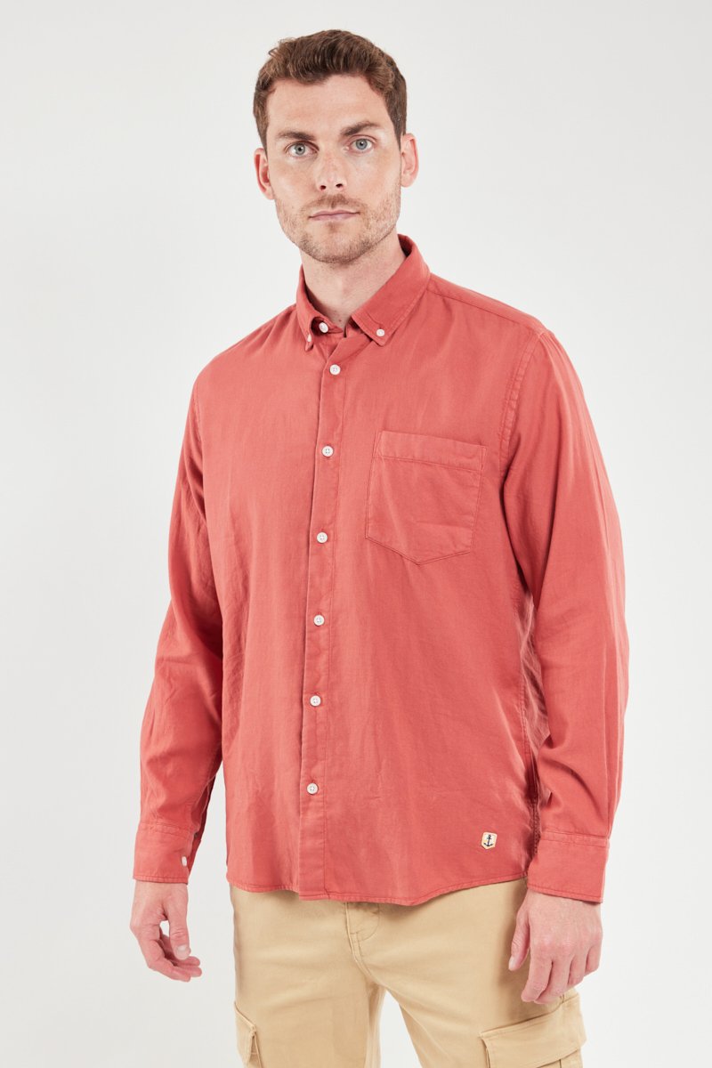 Chemise coupe droite - flanelle de coton